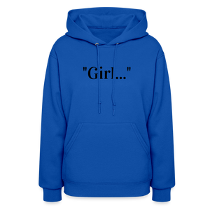 "Girl..." - royal blue