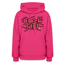 Black Girl Hoodie - fuchsia