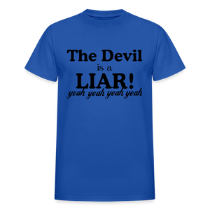 Devil is a Liar Blk - royal blue