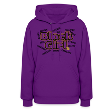 Black Girl Hoodie - purple