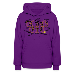 Black Girl Hoodie - purple