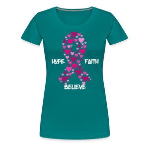 Hope Faith Love - teal
