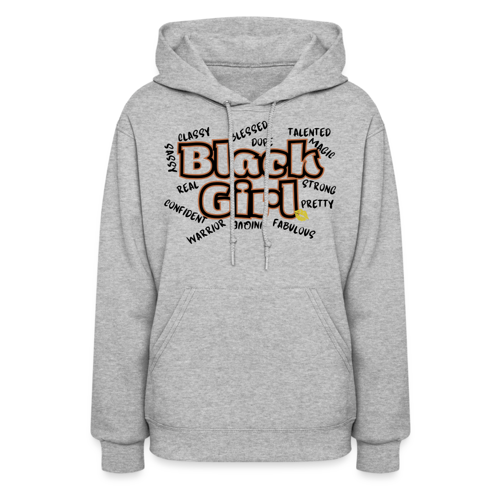 Black Girl Hoodie - heather gray