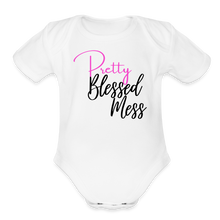 Pretty Blessed Mess Baby Tee - white