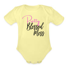 Pretty Blessed Mess Baby Tee - washed yellow