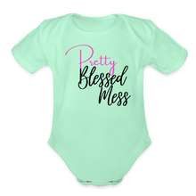 Pretty Blessed Mess Baby Tee - light mint