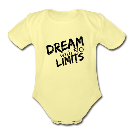 Dream No Limits Baby Tee - washed yellow