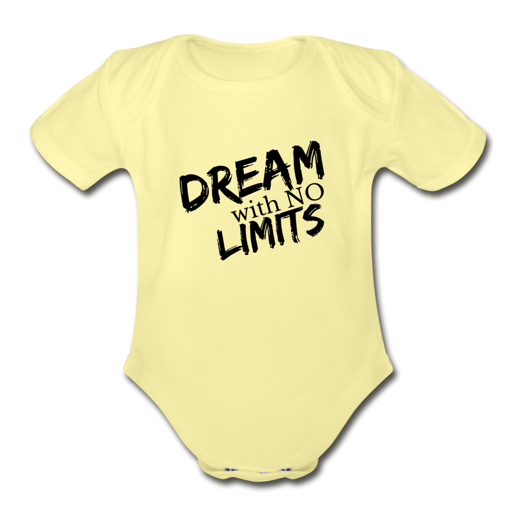 Dream No Limits Baby Tee - washed yellow