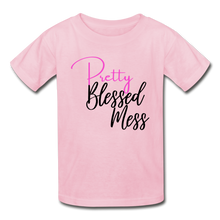 Pretty Blessed Mess Youth Tee - light pink