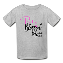 Pretty Blessed Mess Youth Tee - heather gray